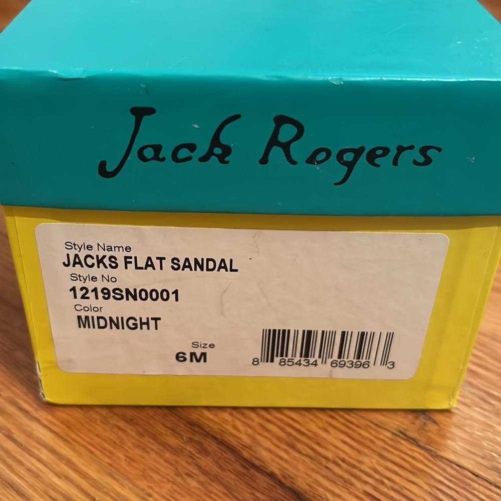 Jack Rogers Jacks Flat Sandal Size 6 Navy Blue - Picture 6 of 6